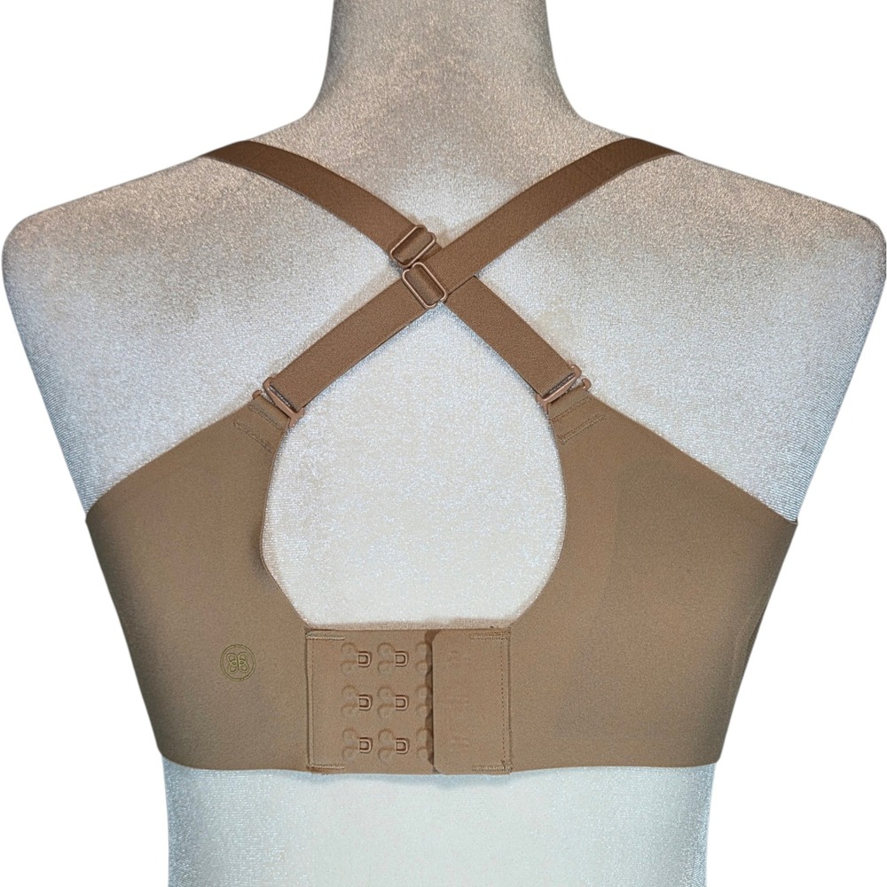 HoneyLove Liftwear CrossOver Bra M 36B/C Wireless Inserts Adjustable Nude Mesh - Picture 3 of 10